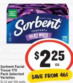IGA Sorbent Facial Tissue offer