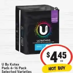 IGA U By Kotex Pads offer