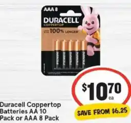 IGA Duracell Coppertop Batteries AA offer