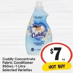 IGA Cuddly Concentrate Fabric Conditioner offer