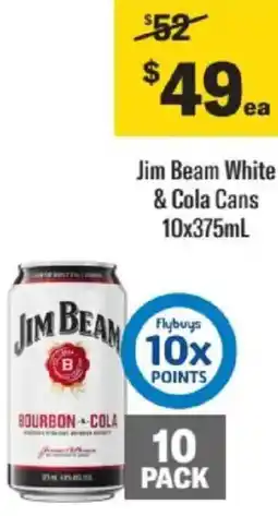 Liquorland Jim Beam White & Cola Cans offer