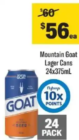 Liquorland Mountain Goat Lager Cans offer