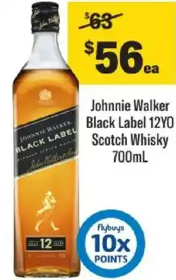 Liquorland Johnnie Walker Black Label 12YO Scotch Whisky offer