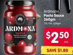 Spar Ardmona Pasta Sauce offer