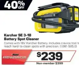 Repco Karcher SE 3-18 Battery Spot Cleaner offer