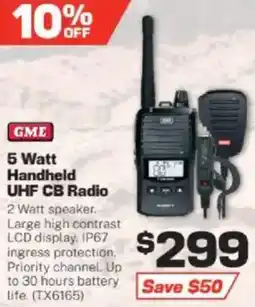Repco GME 5 Watt Handheld UHF CB Radio offer