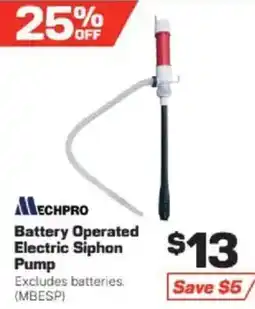 Repco Mechpro Battery Operated Electric Siphon Pump offer