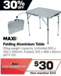 Repco Maxi Folding Aluminium Table offer