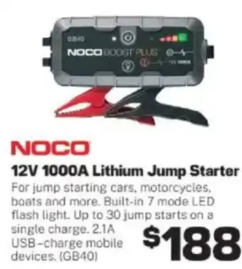 Repco Noco 12V 1000A Lithium Jump Starter offer