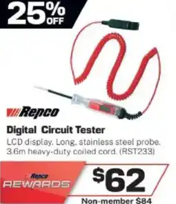 Repco Digital Circuit Tester offer