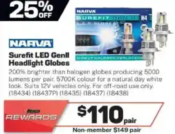 Repco Surefit LED Genll Headlight Globes offer