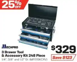 Repco 3 Drawer Tool & Accessory Kit 248 Piece offer