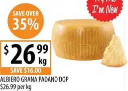 Supabarn Albiero grana padano dop offer