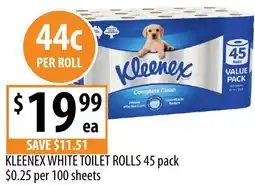Supabarn Kleenex white toilet rolls offer