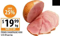 Supabarn Primo champagne ham offer