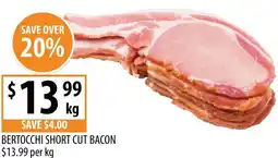 Supabarn Bertocchi short cut bacon offer