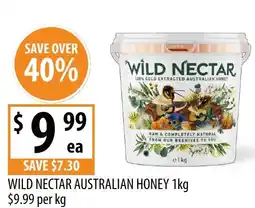 Supabarn Wild nectar australian honey offer