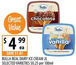 Supabarn Bulla Real Dairy Ice Cream offer