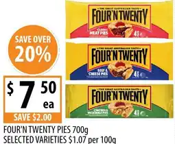 Supabarn Four 'n Twenty Pies offer