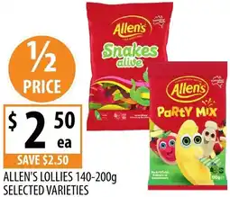 Supabarn Allen's Lollies offer