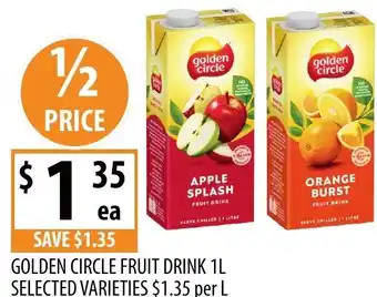 Supabarn Golden Circle Fruit Drink offer