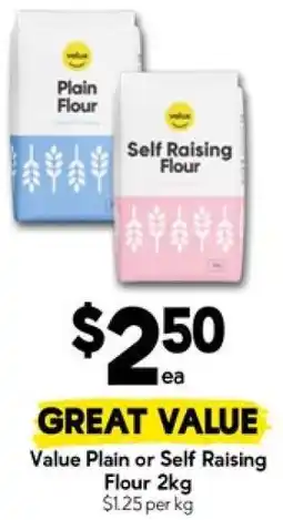 Drakes Value Plain or Self Raising Flour 2kg offer