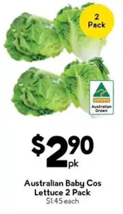 Drakes Australian Baby Cos Lettuce 2 Pack offer