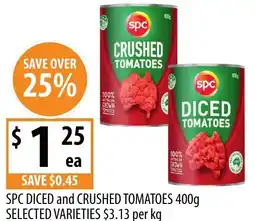 Supabarn Spc Diced and Crushed Tomatoes offer