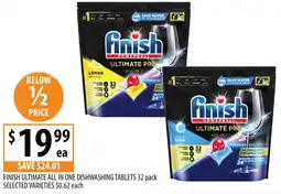 Supabarn Finish ultimate all in one dishwashing tablets 32 pack offer