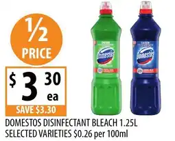 Supabarn Domestos disinfectant bleach offer