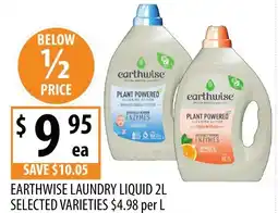 Supabarn Earthwise laundry liquid offer