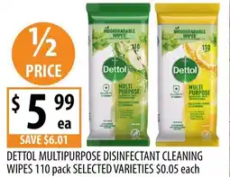 Supabarn Dettol multipurpose disinfectant cleaning wipes offer