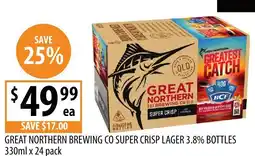 Supabarn Great northern brewing co super crisp lager offer