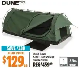 Anaconda Dune 4wd king titan deluxe single swag offer
