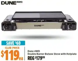 Anaconda Dune 4wd double burner butane stove with hotplate offer