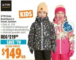 Anaconda Xtm kids kamikaze ii snow jackets offer