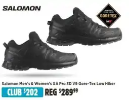 Anaconda Salomon Men's & Women's XA Pro 3D V9 Gore-Tex Low Hiker offer