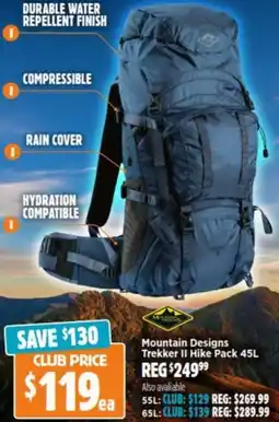 Anaconda Mountain Designs Trekker II Hike Pack offer