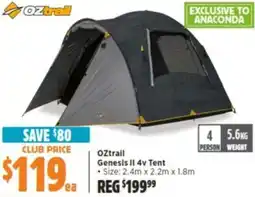 Anaconda OZtrail Genesis II 4v Tent offer