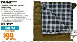 Anaconda Dune 4WD Outback Canvas 0°C Sleeping Bag offer