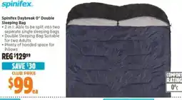 Anaconda Spinifex daybreak 0° double sleeping bag offer