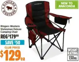 Anaconda Ringers Western Statesman Deluxe Camping Chair offer