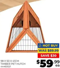 Prices Plus Timber pet hutch offer