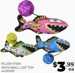 Prices Plus Plush fish with ball cat toy offer