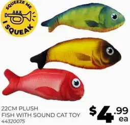Prices Plus Plush fish with sound cat toy offer