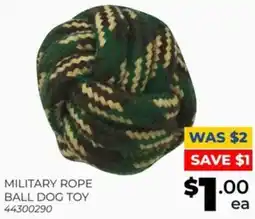 Military rope ball dog toy