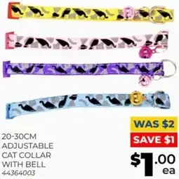 Prices Plus Adjustable cat collar with bell offer