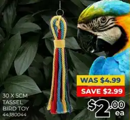 Tassel bird toy
