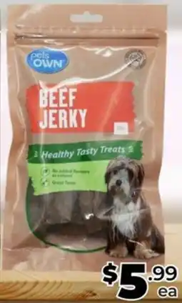 Pets own beef jerky