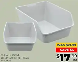 Prices Plus Deep cat litter tray offer